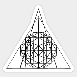 Gmtrx f110 geodesic dome wireframe Sticker